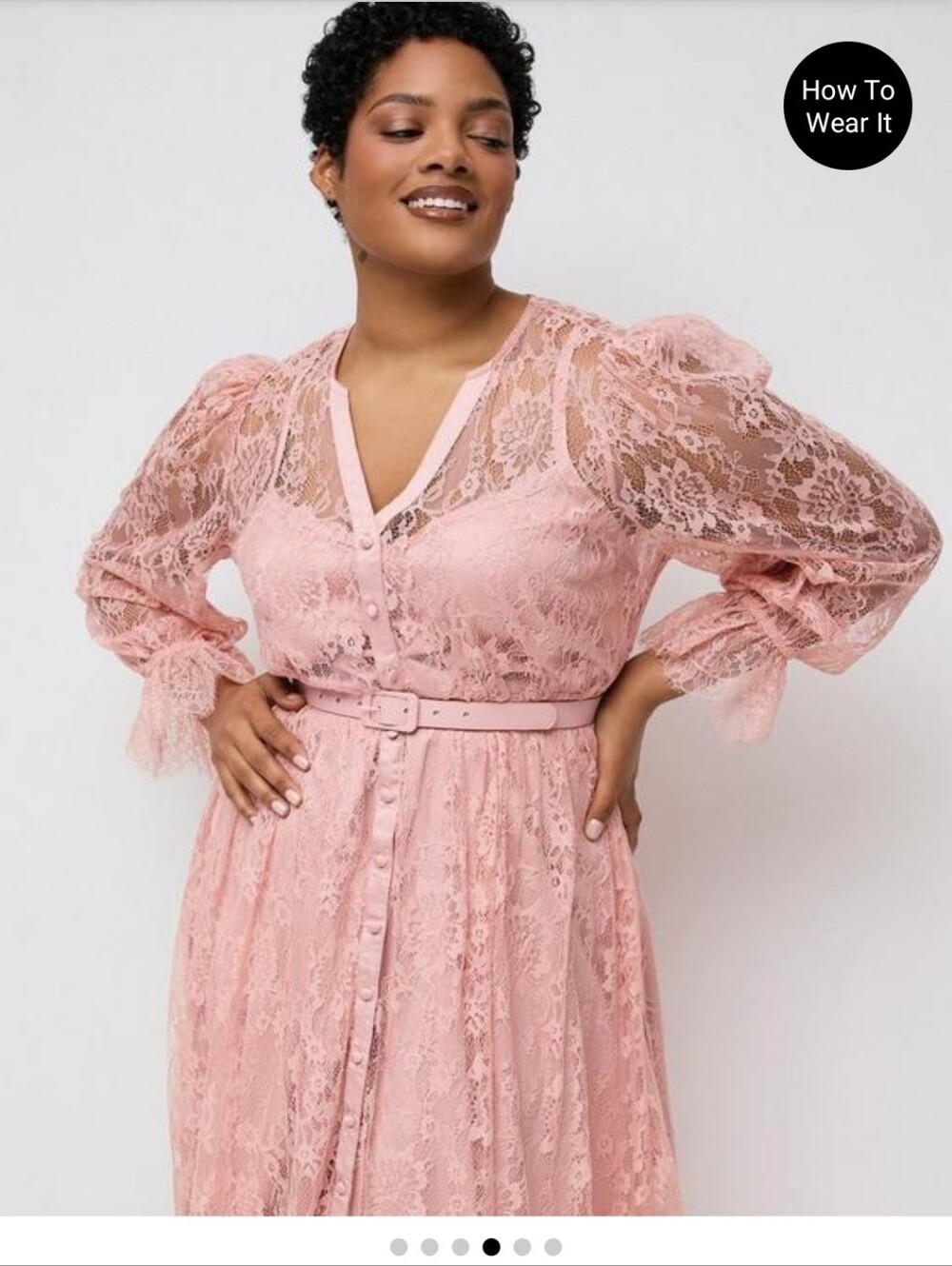 Torrid Studio Lace Button-Front Dress - Picture 6 of 6